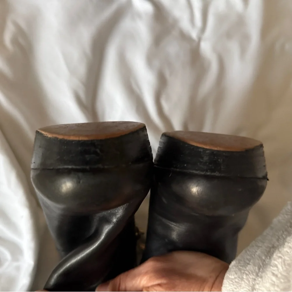 MICHAEL KORS Black Leather Tall Boots Women Size 9 - Picture 11 of 16